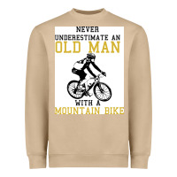 Mushroom Never Underestimate An Old Man With A Mountain Bike Heavyweight Sweatshirt - Bettercallsaul