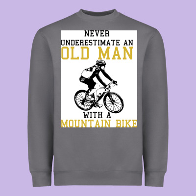Never Underestimate An Old Man With A Mountain Bike Heavyweight Sweatshirt Designed By Bettercallsaul