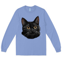 Colony Blue Bombay Cat Face Long Sleeve Tee - LillyAllenDesigns