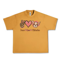 Peanut Butter Peace Love Chihuahua Urban Heavy Tee - Jasminsmagicworld
