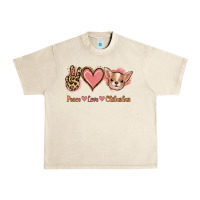 Sandshell Peace Love Chihuahua Urban Heavy Tee - Jasminsmagicworld
