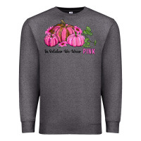 Charcoal Heather in october we wear pink pumpkin and sunflowers Premium Sweatshirt - RanaPortraitStore