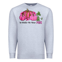 Heather Grey in october we wear pink pumpkin and sunflowers Premium Sweatshirt - RanaPortraitStore
