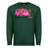 Sports Green in october we wear pink pumpkin and sunflowers Premium Sweatshirt - RanaPortraitStore