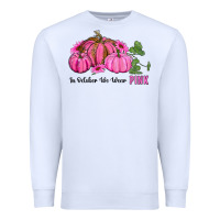 White in october we wear pink pumpkin and sunflowers Premium Sweatshirt - RanaPortraitStore