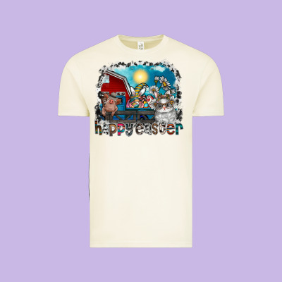 Happy Easter Vintage Tee Designed By Cowhidedigitalart