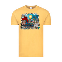 Vintage Mustard Happy Easter Vintage Tee - CowhideDigitalArt