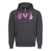 Smoke Peace Love Unicorn Zipper Hoodie - Jasminsmagicworld