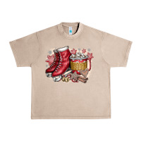 French Oak Christmas Ice Skating Urban Heavy Tee - CowhideDigitalArt