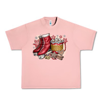 Salmon Christmas Ice Skating Urban Heavy Tee - CowhideDigitalArt