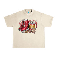 Sandshell Christmas Ice Skating Urban Heavy Tee - CowhideDigitalArt