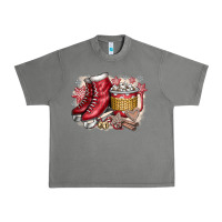 Tornado Christmas Ice Skating Urban Heavy Tee - CowhideDigitalArt