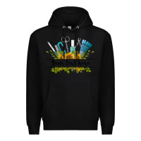 Black customize nail tools with sunflower preview Premium Hoodie - BarkalooDesign