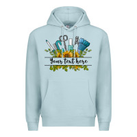 Blue Mist customize nail tools with sunflower preview Premium Hoodie - BarkalooDesign