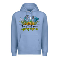 Colony Blue customize nail tools with sunflower preview Premium Hoodie - BarkalooDesign