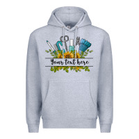 Heather Grey customize nail tools with sunflower preview Premium Hoodie - BarkalooDesign