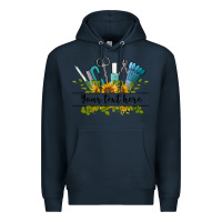 Navy customize nail tools with sunflower preview Premium Hoodie - BarkalooDesign