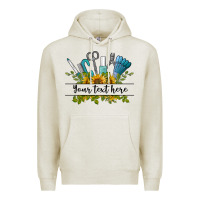 Oatmeal Heather customize nail tools with sunflower preview Premium Hoodie - BarkalooDesign
