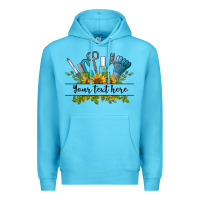 Ocean Blue customize nail tools with sunflower preview Premium Hoodie - BarkalooDesign
