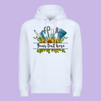 Customize Nail Tools With Sunflower Preview Premium Hoodie Designed By Barkaloodesign