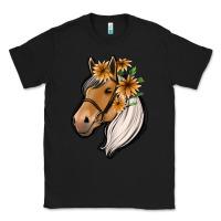 Black floral horse Classic Tee - Jasminsmagicworld