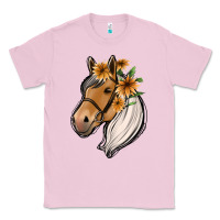 Bubblegum Pink floral horse Classic Tee - Jasminsmagicworld