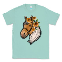 Seafoam floral horse Classic Tee - Jasminsmagicworld