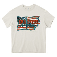 Cream God Bless America Heavy Core Tee - FaDigitalArtStudio