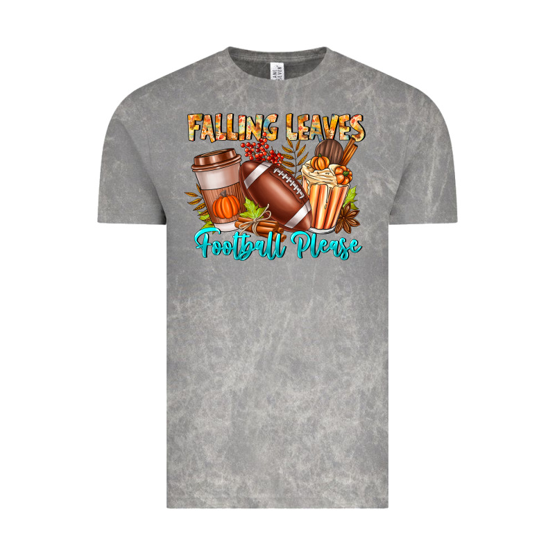 Falling Leaves Football Please Vintage Tee by CowhideDigitalArt | Teevron