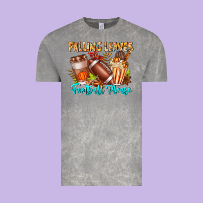 Falling Leaves Football Please Vintage Tee Designed By Cowhidedigitalart
