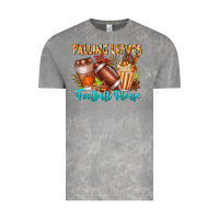 Cloud Rock Falling Leaves Football Please Vintage Tee - CowhideDigitalArt