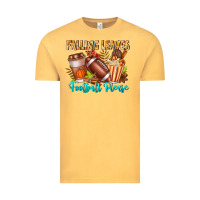 Vintage Mustard Falling Leaves Football Please Vintage Tee - CowhideDigitalArt