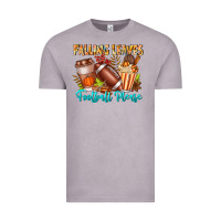 Vintage Zinc Falling Leaves Football Please Vintage Tee - CowhideDigitalArt