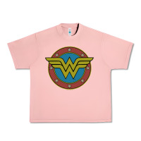 Salmon Wonder Woman Vintage Emblem Urban Heavy Tee - maiPhamDesign