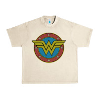 Sandshell Wonder Woman Vintage Emblem Urban Heavy Tee - maiPhamDesign
