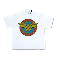 White Wonder Woman Vintage Emblem Urban Heavy Tee - maiPhamDesign