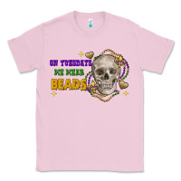 Bubblegum Pink On tuesdays we wear beads skull Classic Tee - FaDigitalArtStudio