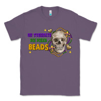 Lavender On tuesdays we wear beads skull Classic Tee - FaDigitalArtStudio