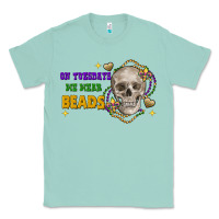 Seafoam On tuesdays we wear beads skull Classic Tee - FaDigitalArtStudio