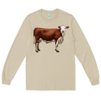 Mushroom hereford cow Long Sleeve Tee - LillyAllenDesigns