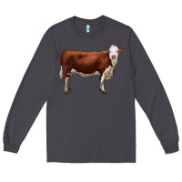 Smoke hereford cow Long Sleeve Tee - LillyAllenDesigns