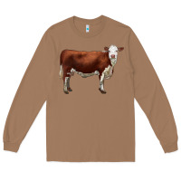 Toasted Coconut hereford cow Long Sleeve Tee - LillyAllenDesigns