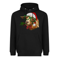 Black christmas goat Heavyweight Hoodie - RanaPortraitStore