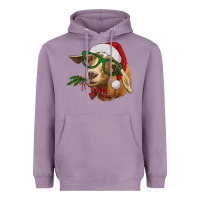 Lavender christmas goat Heavyweight Hoodie - RanaPortraitStore