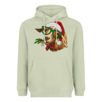 Matcha christmas goat Heavyweight Hoodie - RanaPortraitStore
