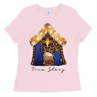 Bubblegum Pink True Story Black Ladies Tee - CowhideDigitalArt