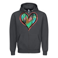 Smoke Feather Heart Zipper Hoodie - Jasminsmagicworld