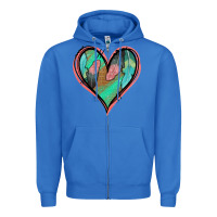 True Royal Feather Heart Zipper Hoodie - Jasminsmagicworld