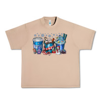 Burro Christmas Coffee Urban Heavy Tee - CowhideDigitalArt