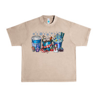 French Oak Christmas Coffee Urban Heavy Tee - CowhideDigitalArt